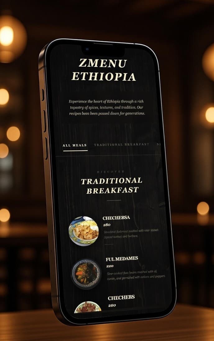 Restaurant menu app demo